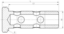 Болт Banjo подвійний (дюймовий)