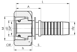Комплект фітинга DKOS прямий