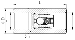 Зворотній клапан з корпусом HCV+MFF
