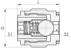 Зворотній клапан HCV (картриджного типу)