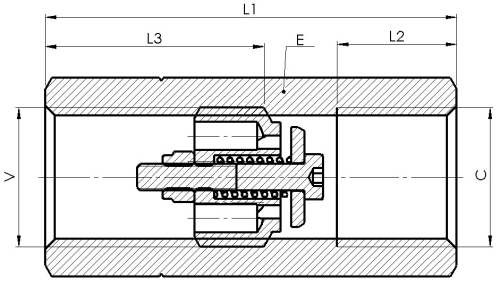 Клапан запобіжний (обриву) VUBA HSVP з корпусом MFF