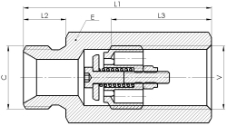 Клапан запобіжний (обриву) VUBA HSVP з корпусом MMF