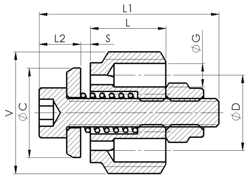 Клапан запобіжни (обриву) VUBA ввертний HSVP