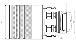 Півмуфта охоплююча QR 34F-CES