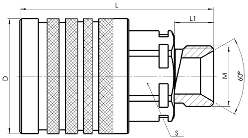 Півмуфта охоплююча QR 12F-CM