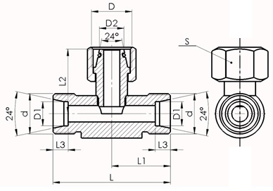 Трійник ТЕ Ш-Г-Ш